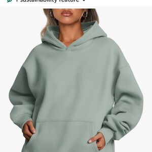 Women’s Oversized Sage Green Hoodie Sweatshirt